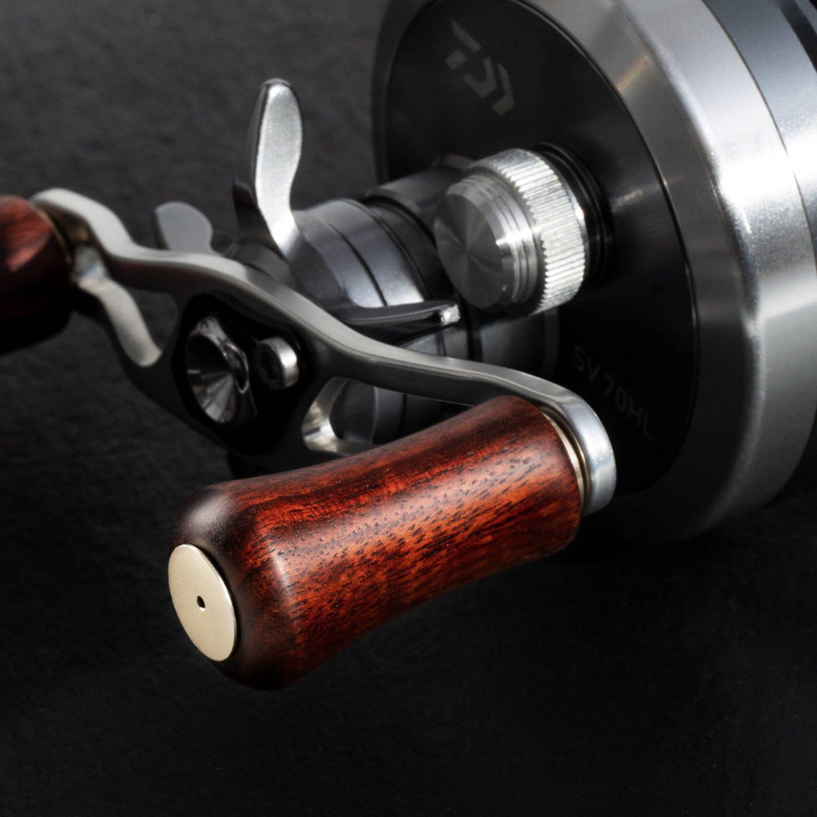 مقبض عالمي خشبي لبكرة الصيد مع - مراجعة Spinning Reel وسعره
