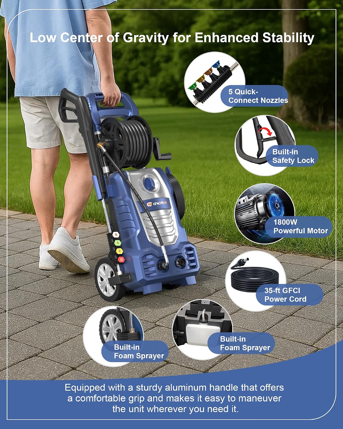غسالة ضغط كهربائية بقوة 2070 ر - مراجعة Electric Reel وسعره